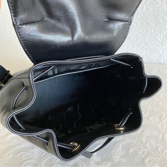 Salvatore Ferragamo Black Backpack with Gold Accents main image 9